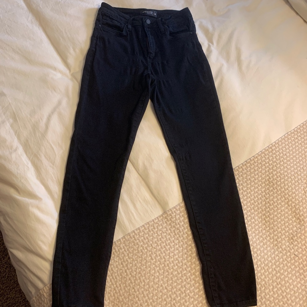 Black denim jeans.